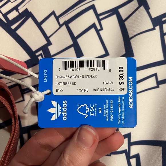 Adidas originals Santiago mini backpack in the color hazy rose pink - Picture 6 of 8